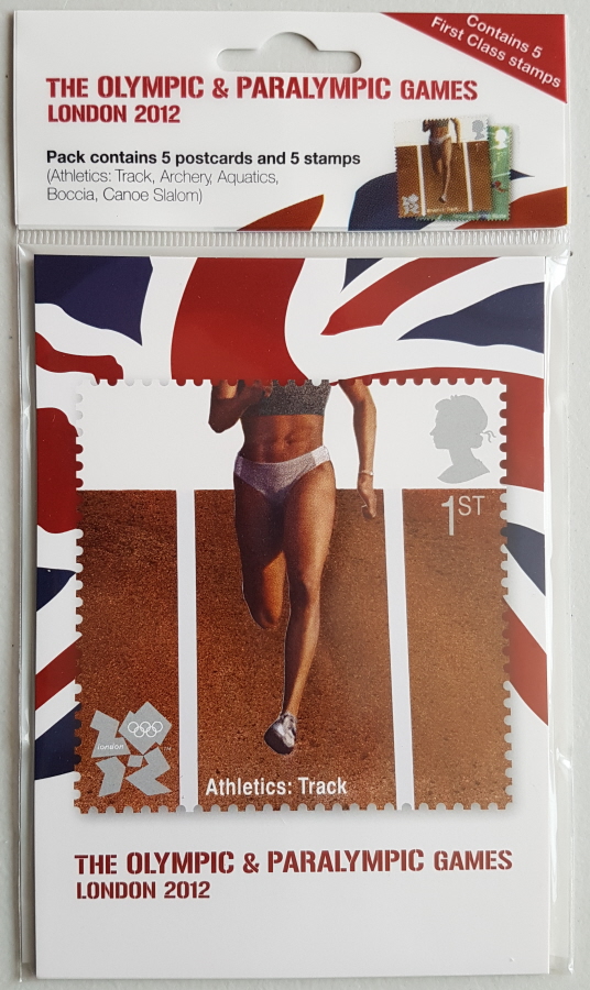 (image for) London 2012 Olympics & Paralympics postcard & stamp pack (1)